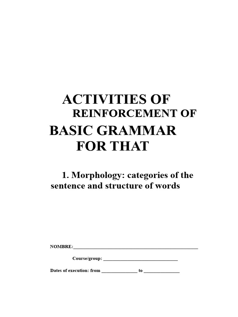 Activities - Types of Words | PDF | Word | Adjective