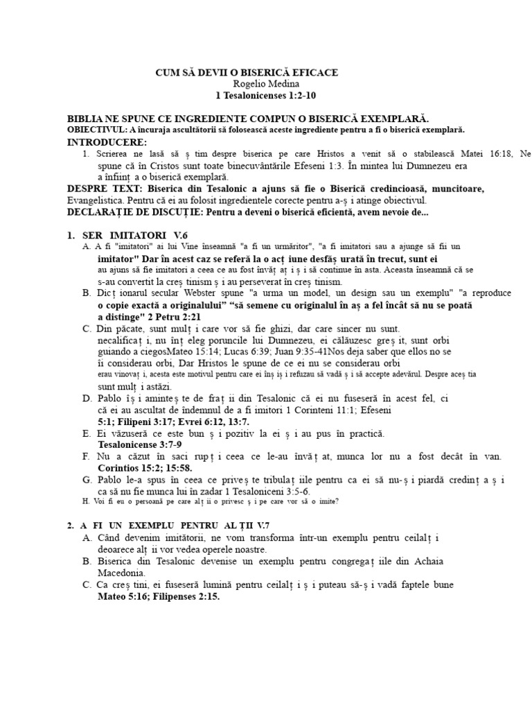 Cum Să Devii o Biserică Exemplară | PDF