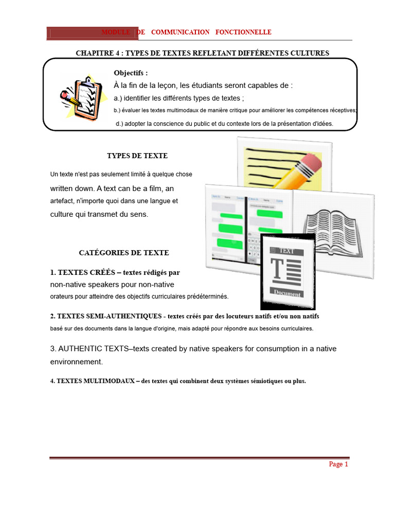 Types de Textes et Communication Culturelle | PDF | Sémiotique