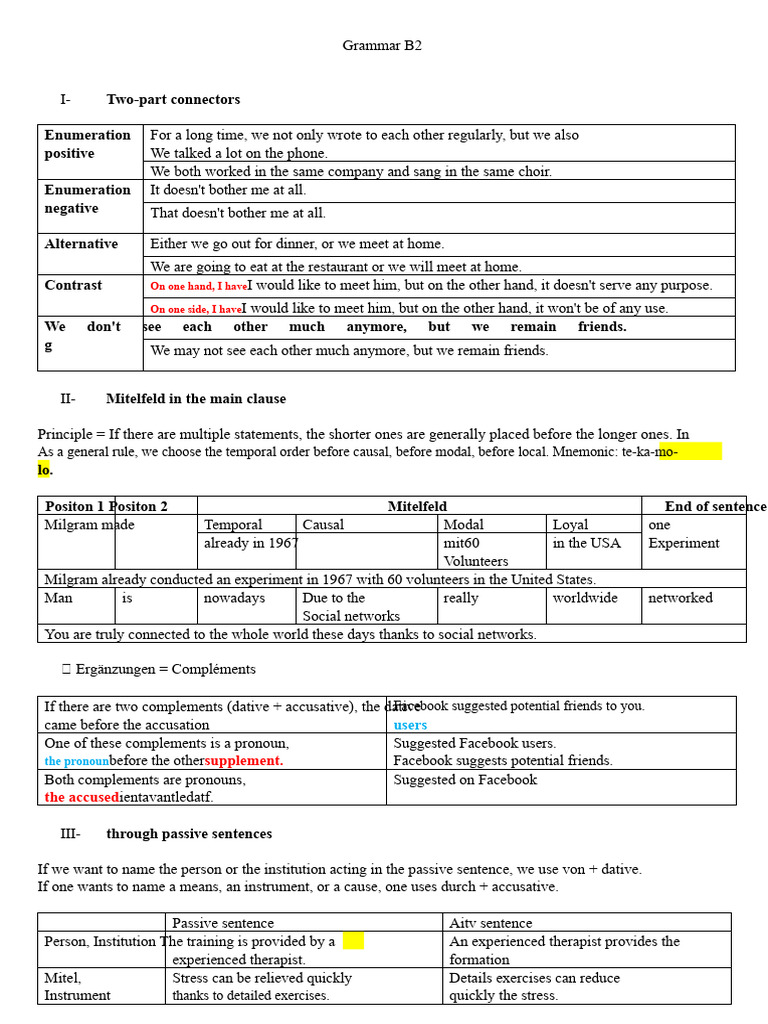 Grammar B2 | PDF | Grammar | Syntax