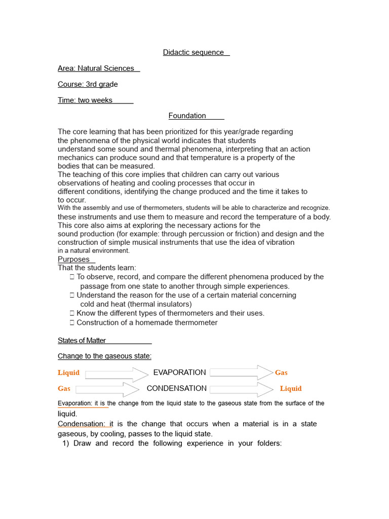 States of Matter 3rd Grade | PDF | Thermometer | Ice