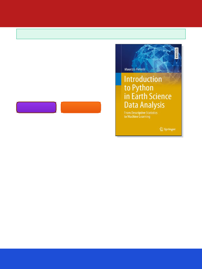 Introduction to Python in Earth Science Data Analysis 1st Edition ...