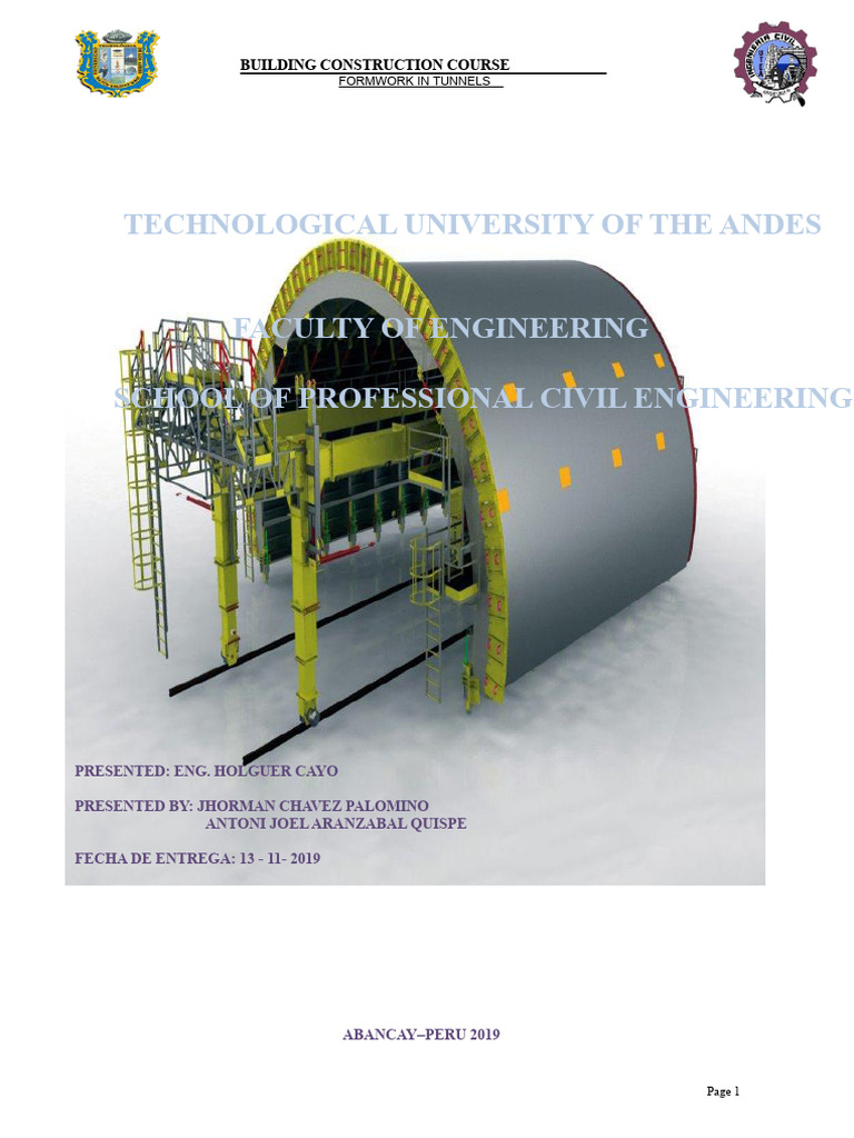 Tunnel Formwork Construction Guide | PDF | Concrete | Mechanical ...