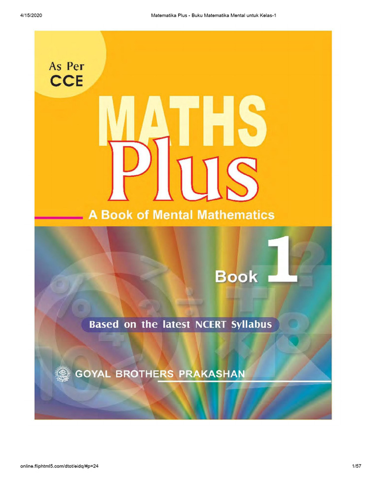 Maths Plus - Buku Matematika Mental Untuk Kelas 1 PDF | PDF