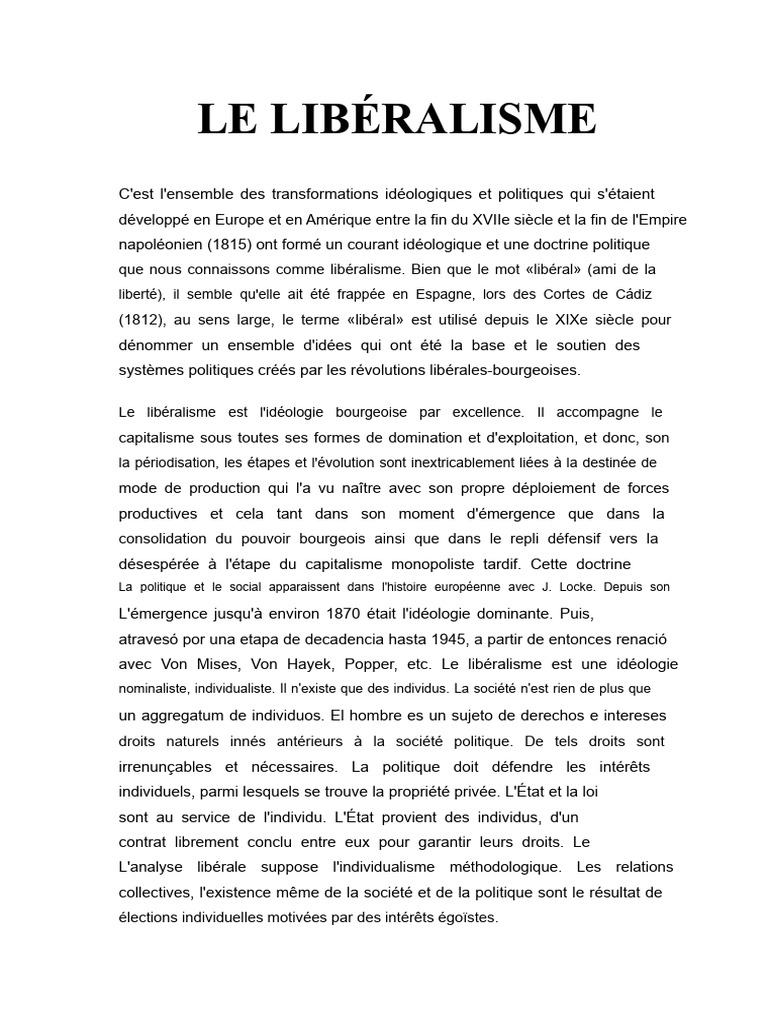 Comprendre le libéralisme politique | PDF | Libéralisme | Utilitarisme