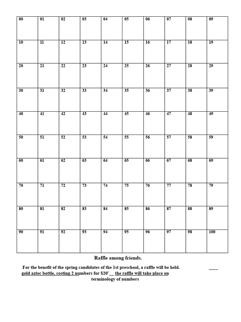Raffle Fundraiser for Preschool Candidates | PDF