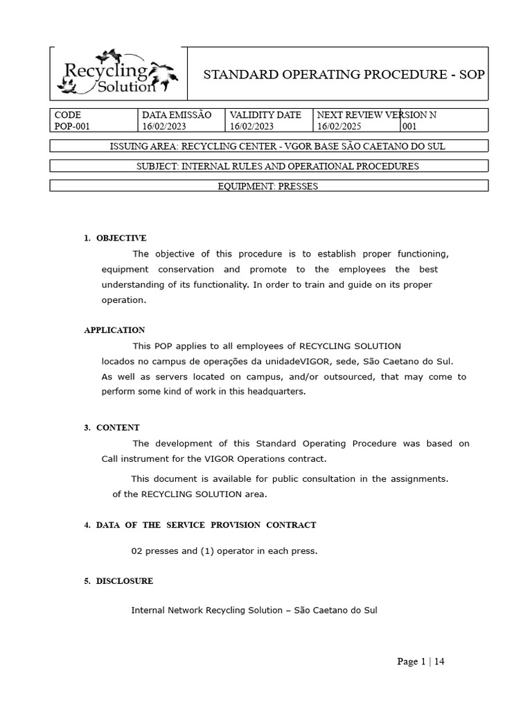 POP 01 PRESS | PDF | Personal Protective Equipment