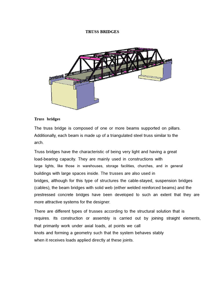Truss Bridges | PDF | Truss | Beam (Structure)