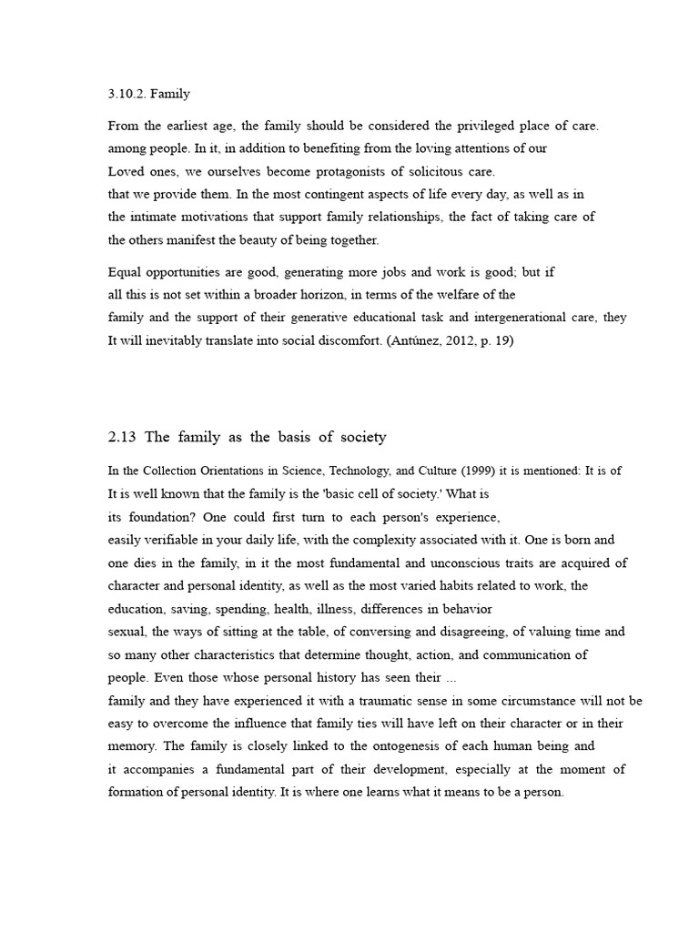 The Family: Foundation of Society and Values | PDF | Value (Ethics ...