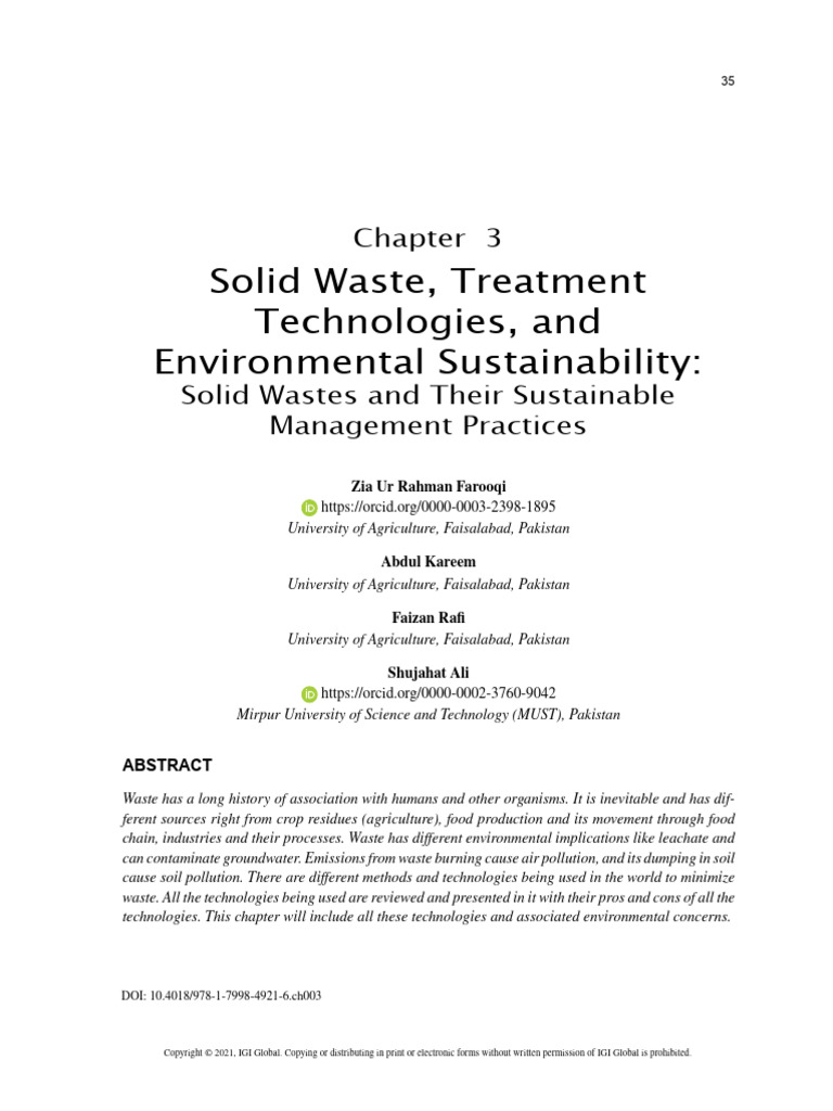 Solid Waste Management Technologies | PDF | Waste | Compost