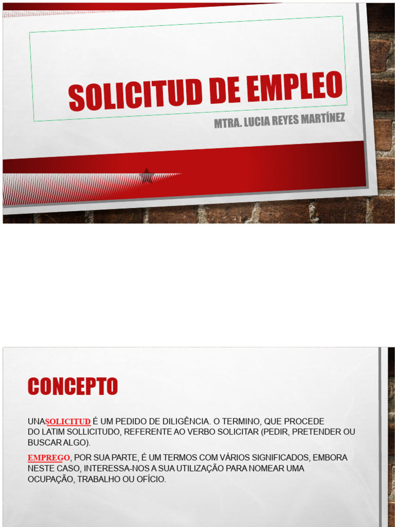 O Que é uma Solicitação de Emprego? | PDF | Informação