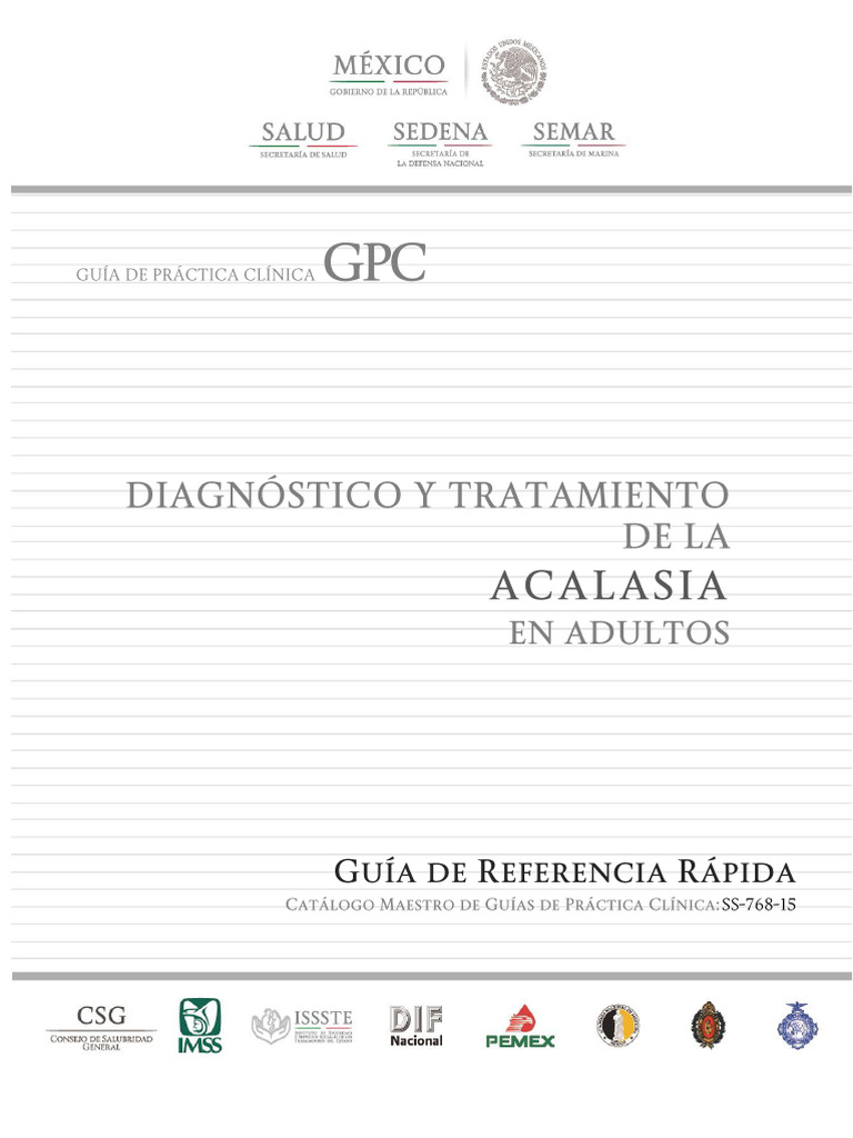 Diagnosis and Treatment of Achalasia (Quick Reference) | PDF ...
