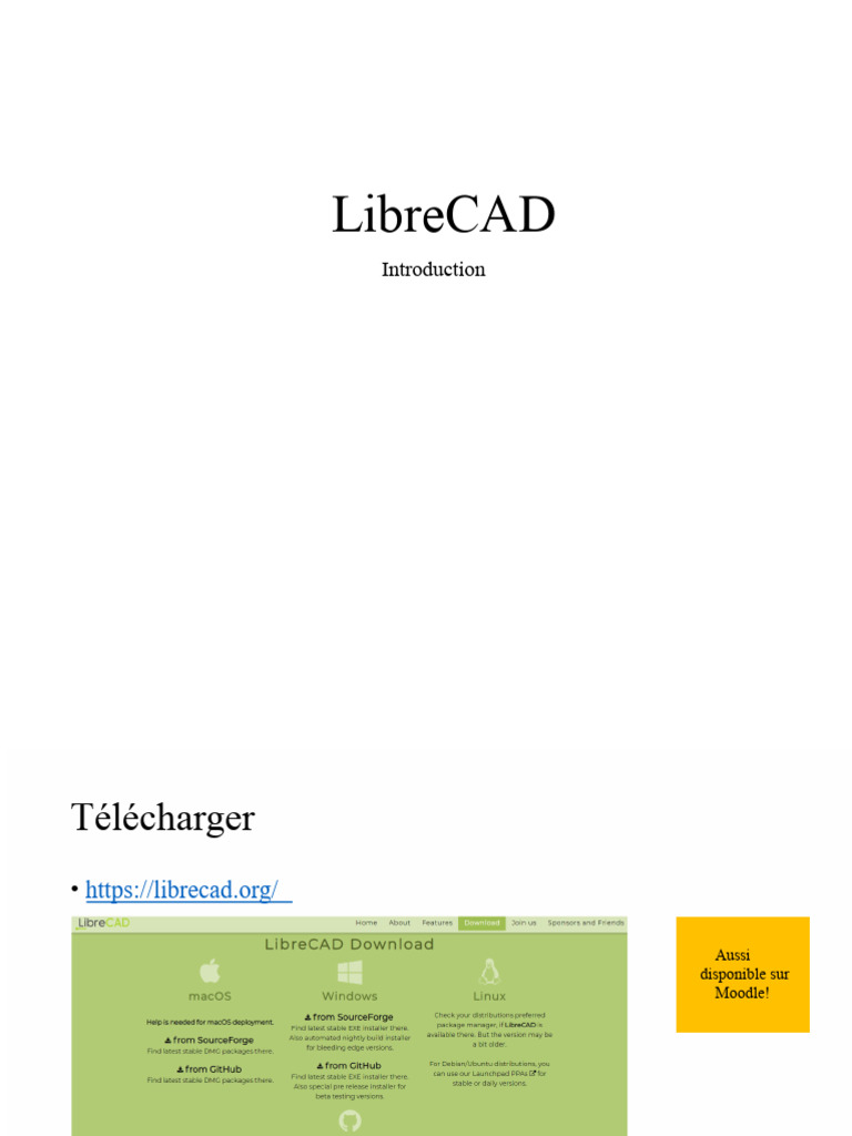 Guide d'utilisation de LibreCAD | PDF | Interface graphique | Logiciel
