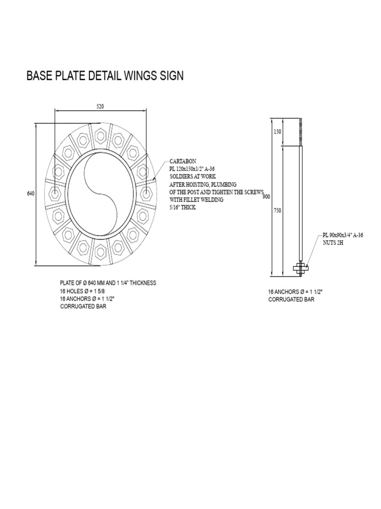 Base Plate PB1 Circular PDF | PDF