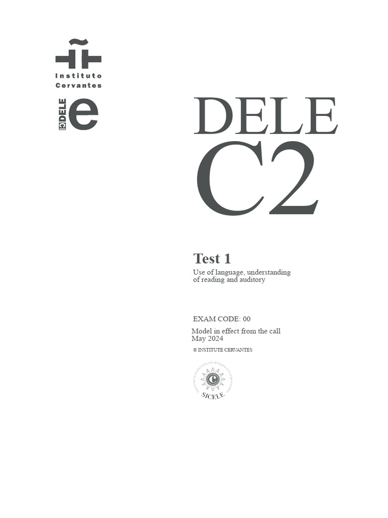 DELE C2 Test 1: Reading & Listening Skills | PDF