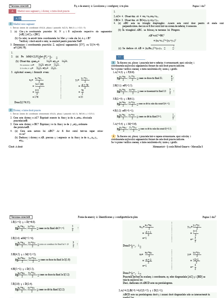 2ndch01reperare Configurări - Plan Fişă - Exerciţii Corect | PDF