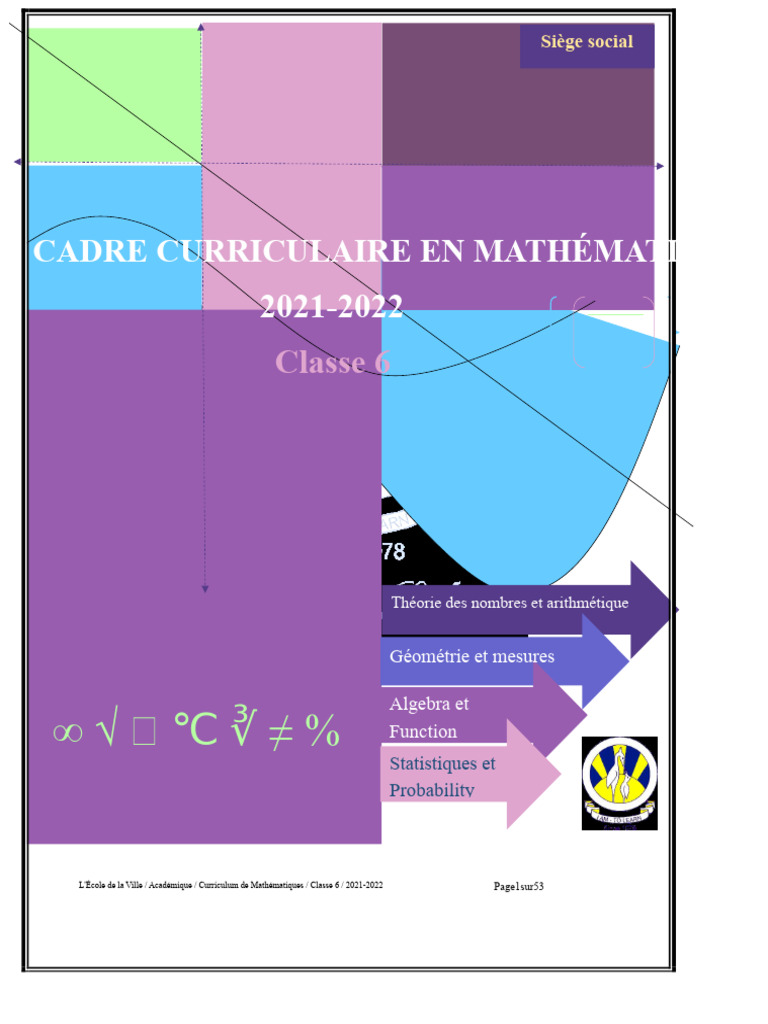 Curriculum Mathématiques Classe 6 2021-2022 | PDF | Théorie des nombres ...