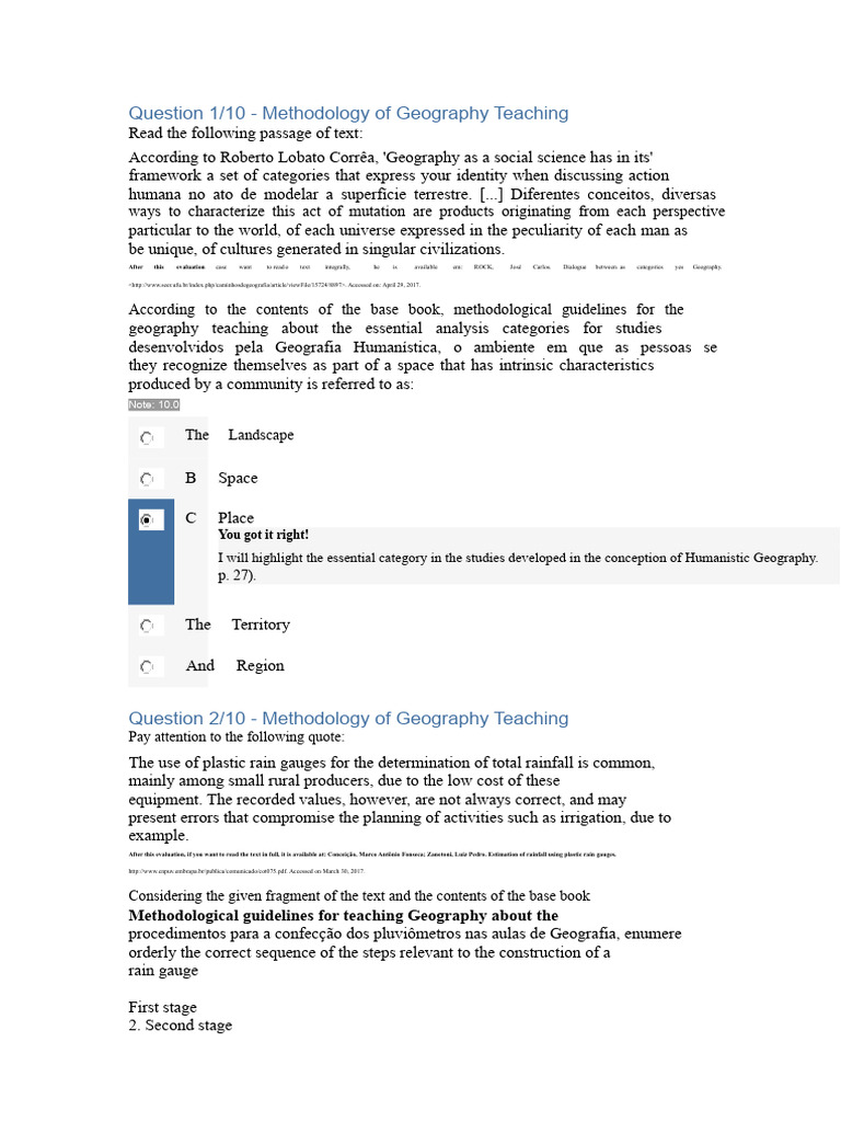 Geography Teaching Methodology Insights | PDF | Geography | Methodology