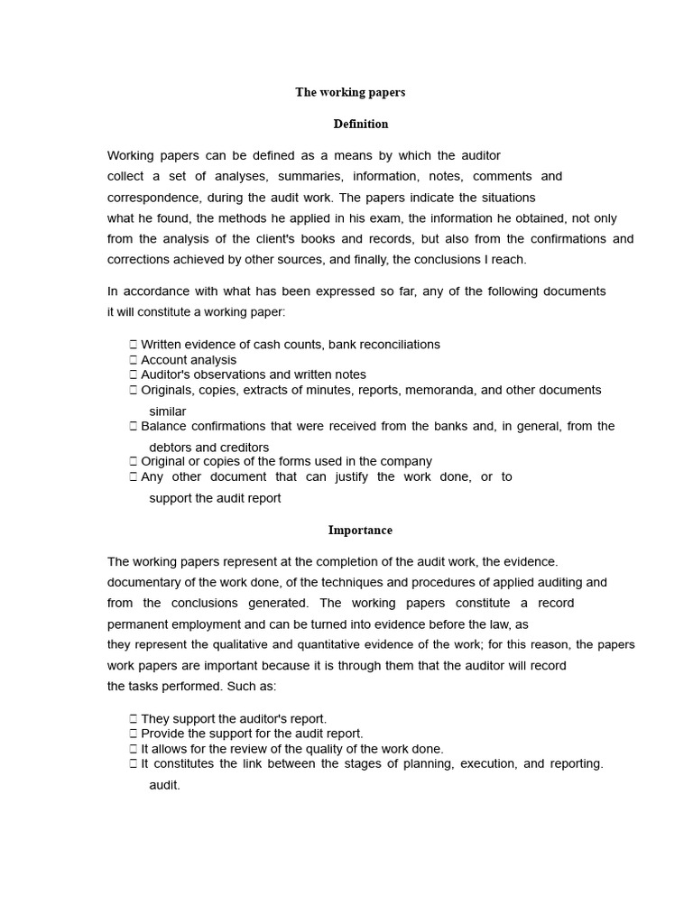 Understanding Audit Working Papers | PDF | Audit | Financial Audit