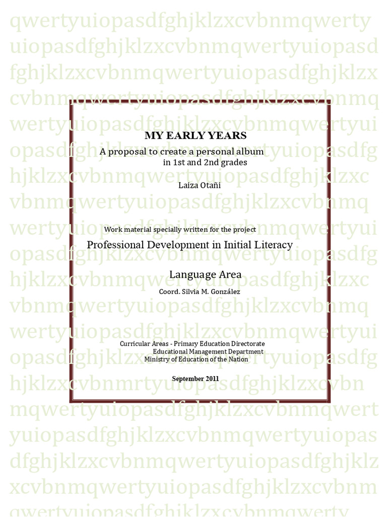 Personal Album | PDF | Literacy | Writing