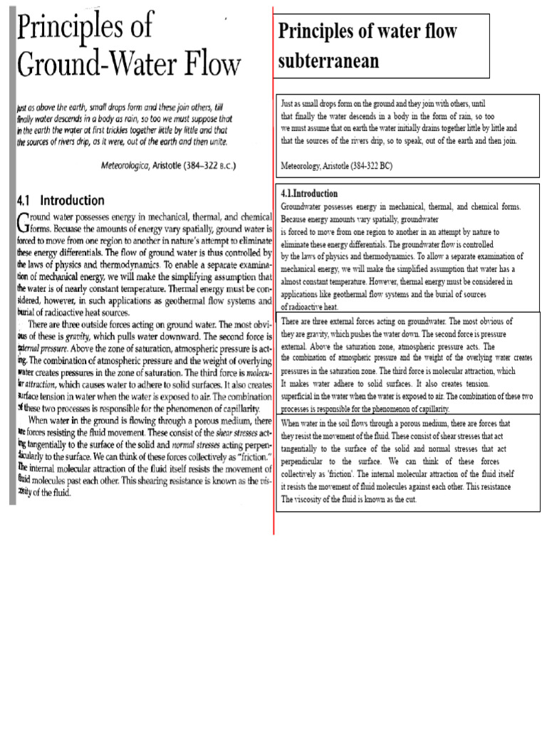 Groundwater Flow Principles Explained | PDF | Aquifer | Reynolds Number