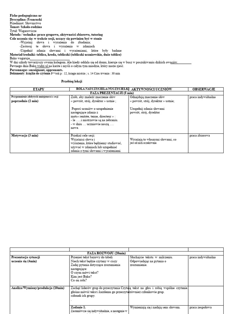 API Karta Dydaktyczna SŁOWNICTWO | PDF