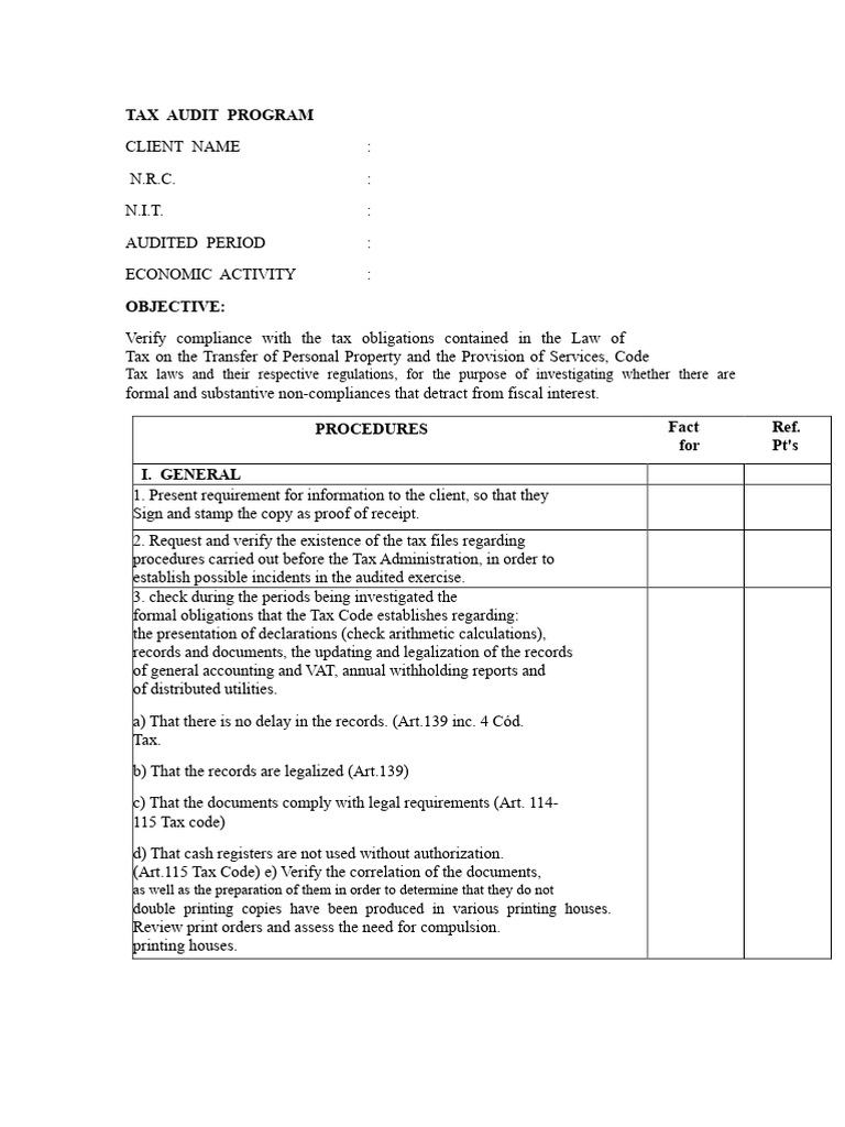 Tax Audit Compliance Procedures Guide | PDF | Expense | Taxes