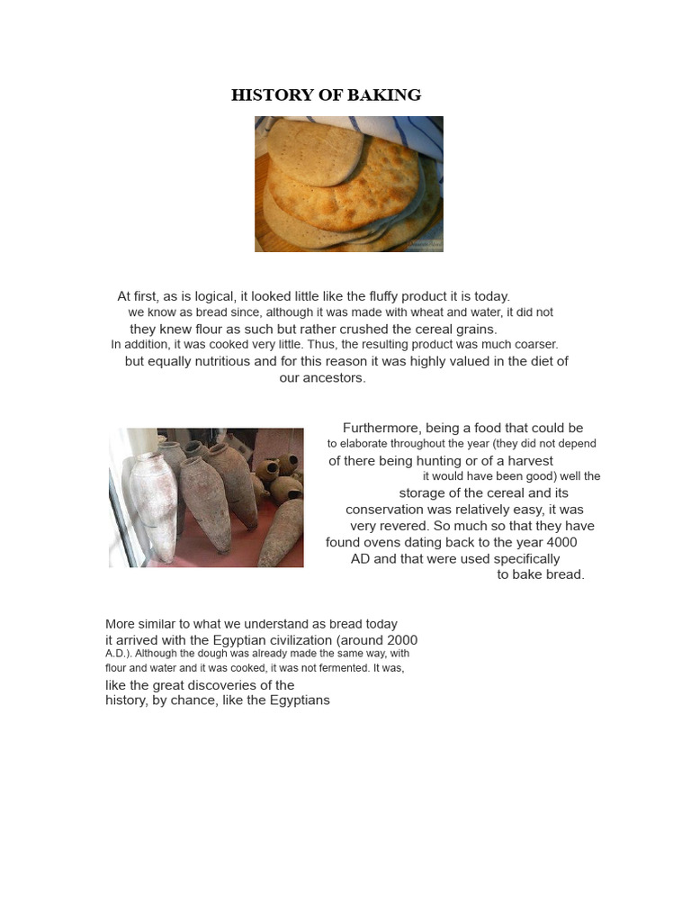History of Baking | PDF | Breads | Cakes