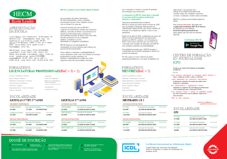 Prospecto HECM 2020-2021 | PDF | Tecnologia da Informação e Comunicação ...