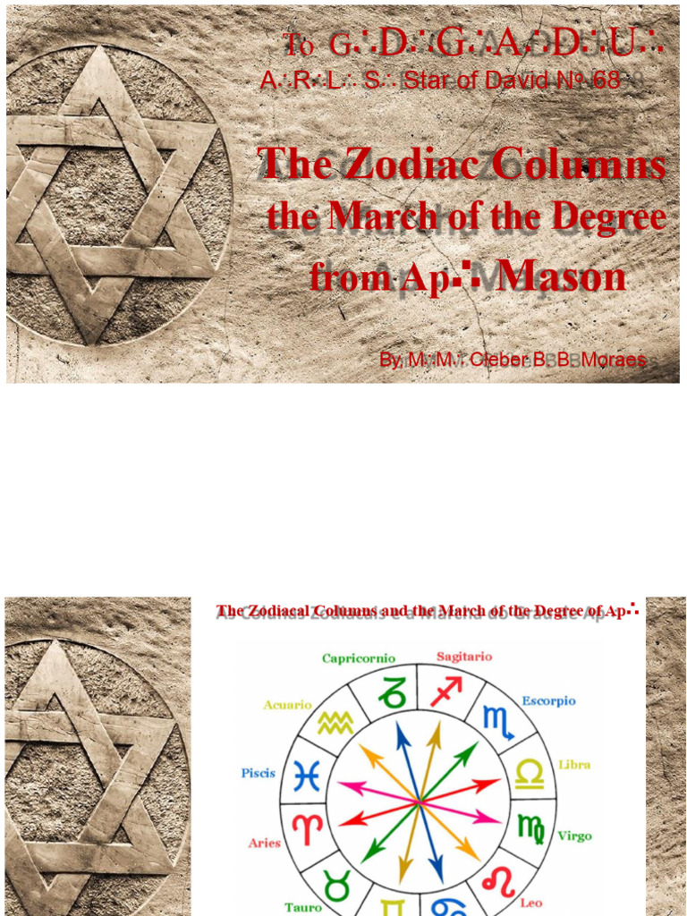 The Zodiacal Columns and The March of The Degree of Apprentice | PDF ...