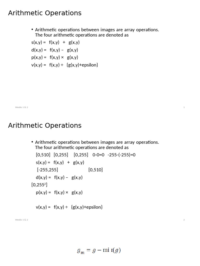 Image Arithmetic and Transform Operations | PDF | Discrete Fourier ...