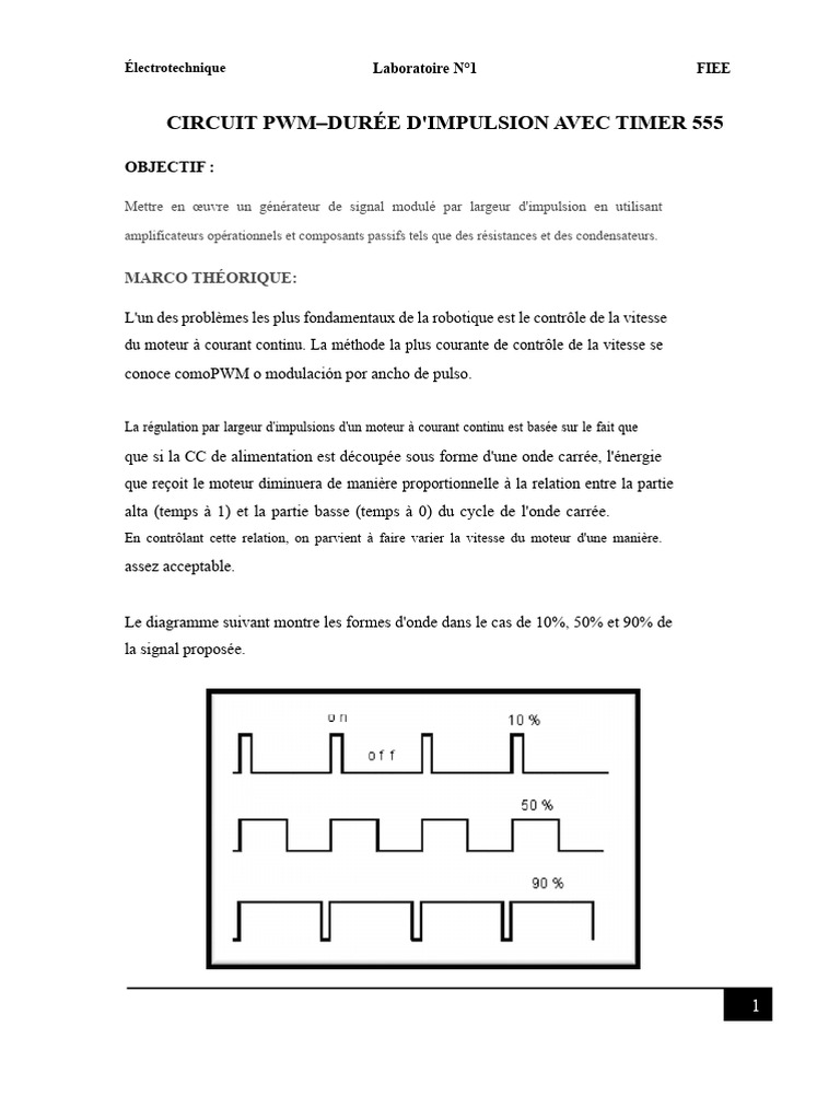 Générateur PWM avec Timer 555 | PDF | Électronique de puissance ...