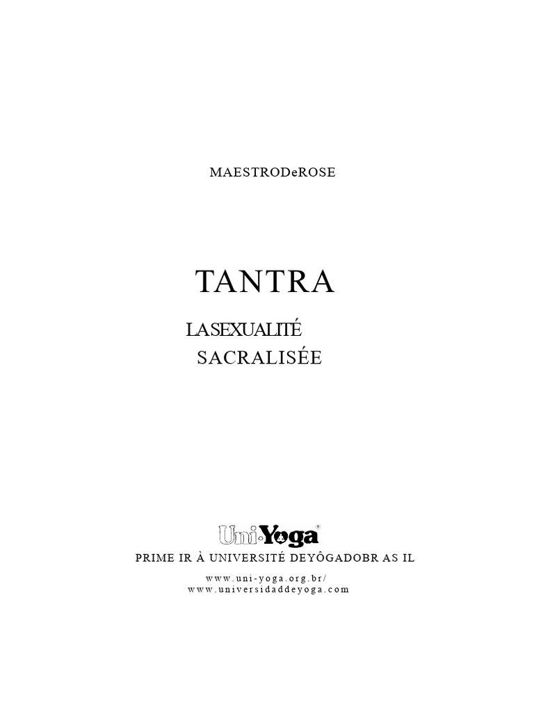 Tantra et Sexualité Sacralisée | PDF | Tantrisme | Yoga