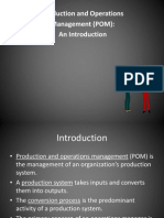 Production and Operations Management (POM) : An Introduction