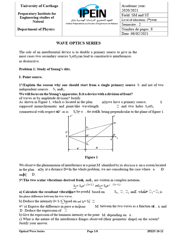 Wave Optics Series: Interference Analysis | PDF | Interferometry ...