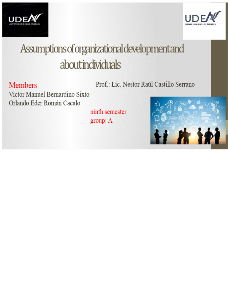 Key Assumptions in Organizational Development | PDF | Organization ...