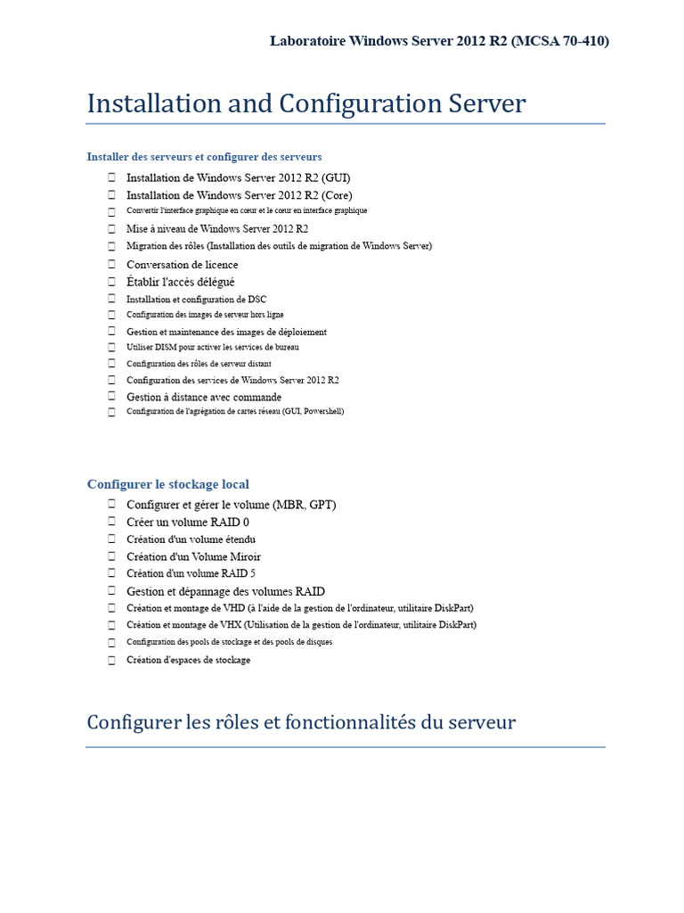 Guide d'installation Windows Server 2012 R2 | PDF | Système de noms de ...