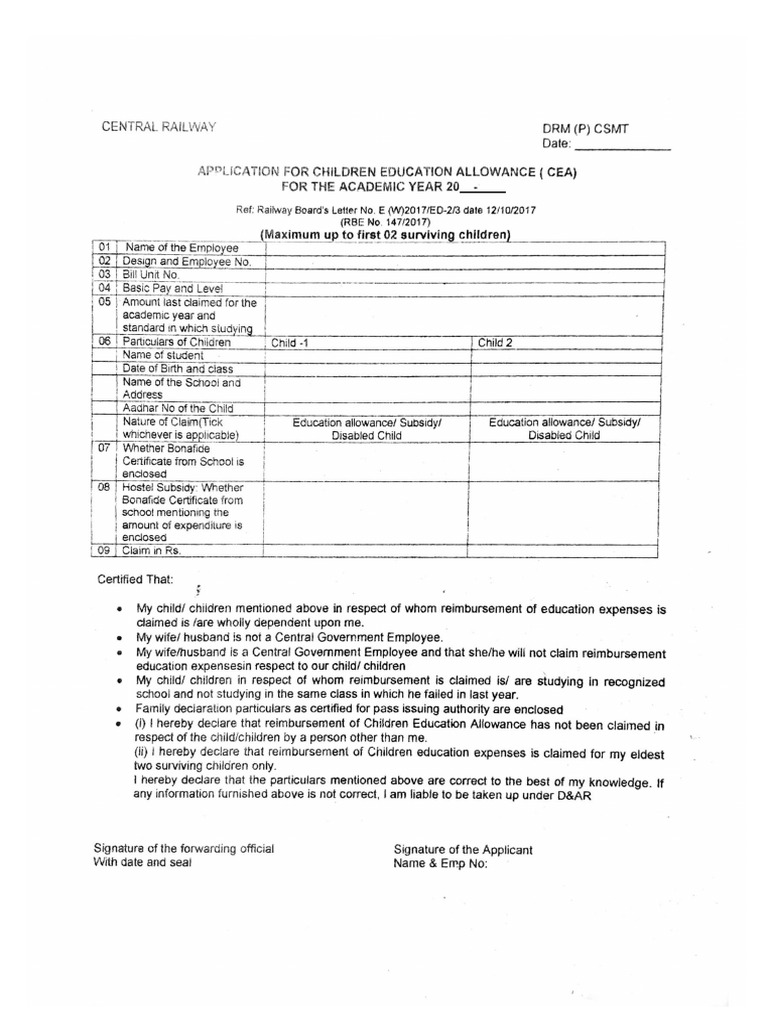 CEA Formulier | PDF