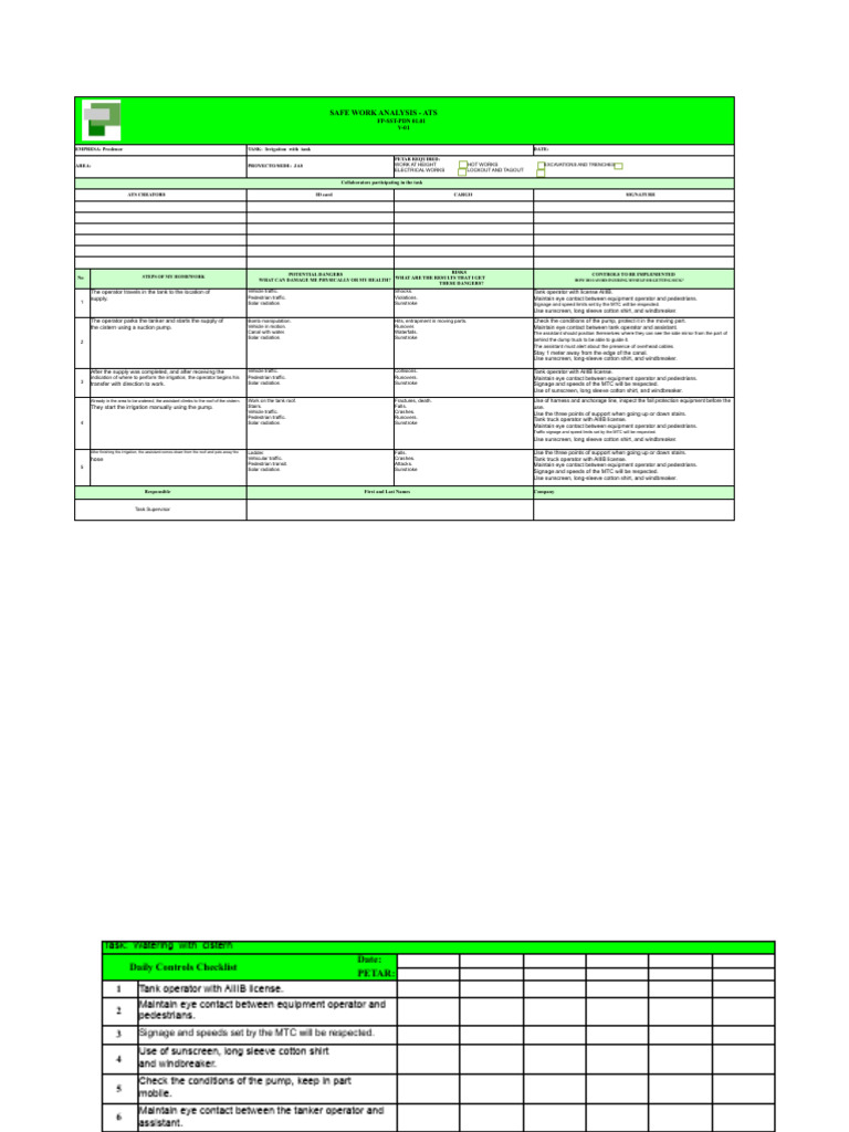 AST Irrigation With Tank | PDF | Traffic | Safety