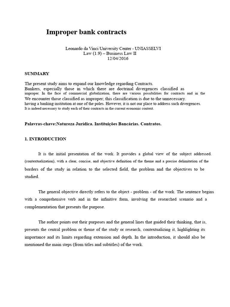 Improper Banking Contracts | PDF | Lease | Credit Card