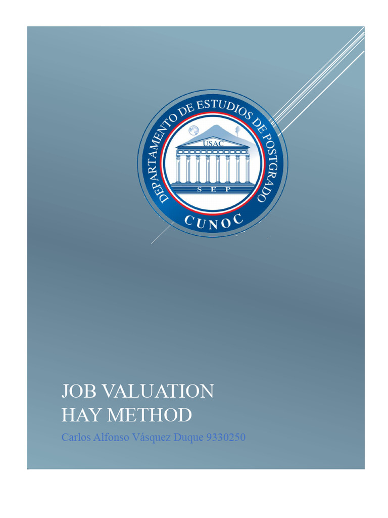 Job Valuation Using Hay Method | PDF | Real Estate Appraisal | Evaluation