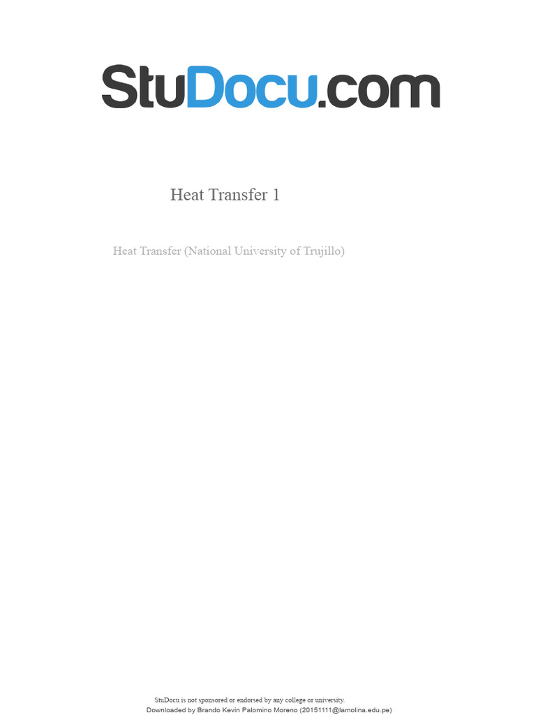 Heat Transfer 1 PDF | PDF | Heat Transfer | Thermal Conduction