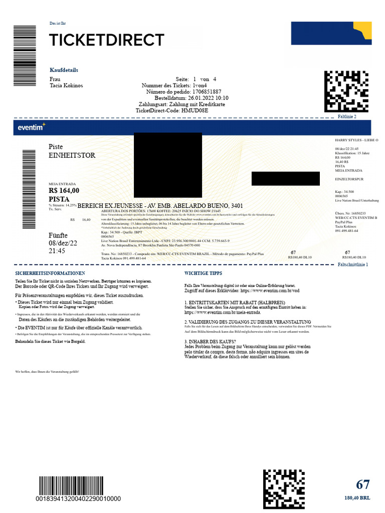 Ticketdirect 1 | PDF