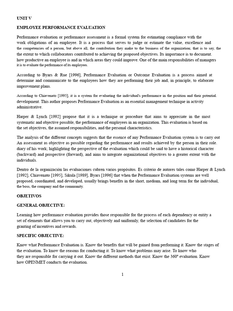 Employee Performance Evaluation Guide | PDF | Performance Appraisal ...