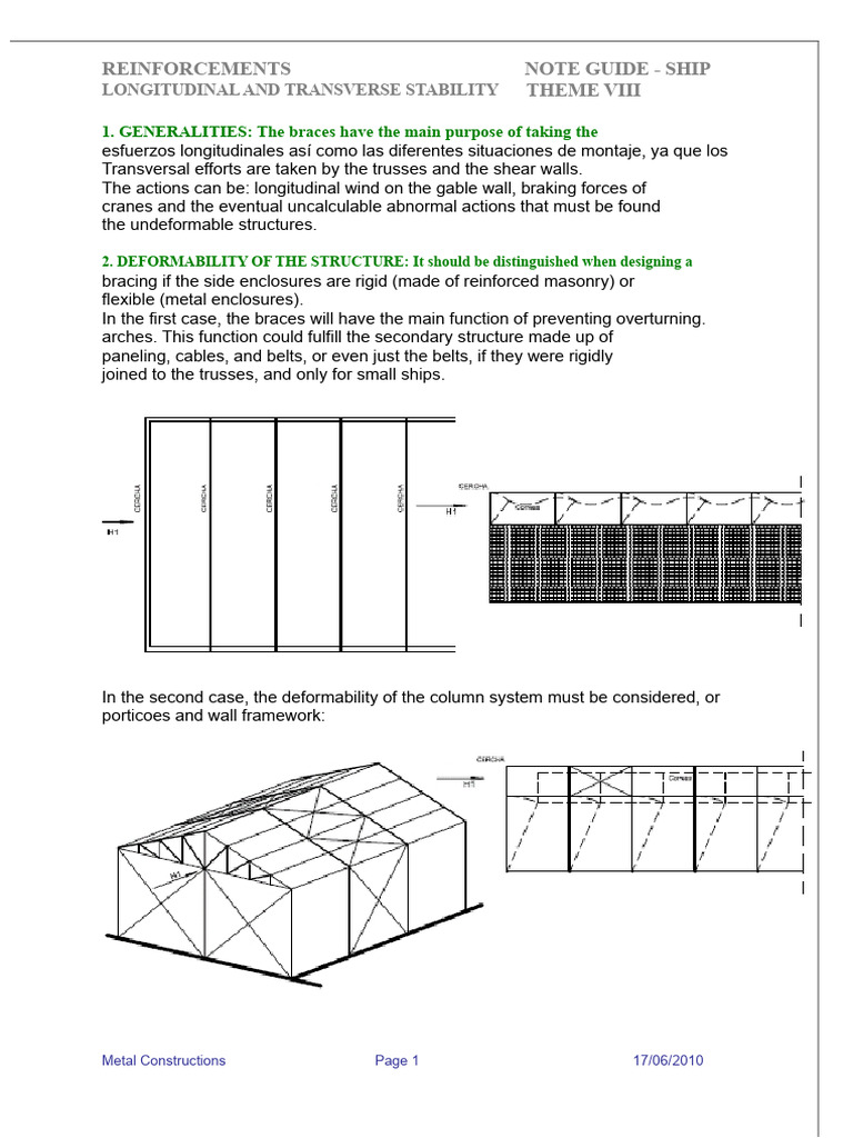 Ship Bracing Stability Guide | PDF | Truss | Structural Engineering