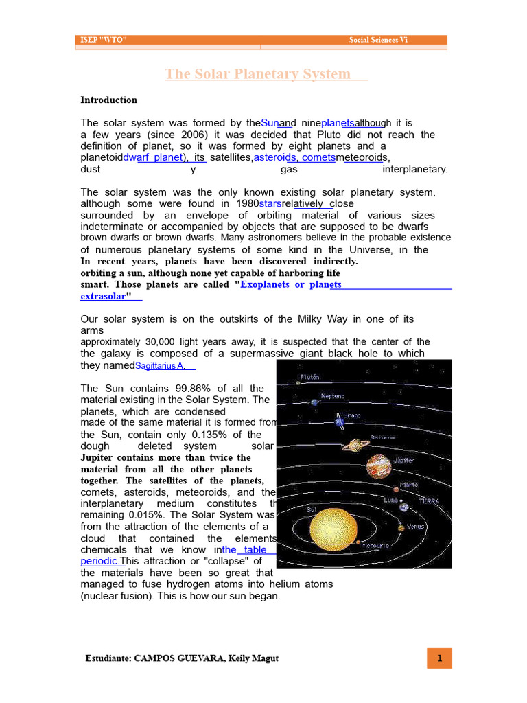Overview of the Solar System | PDF | Planets | Solar System