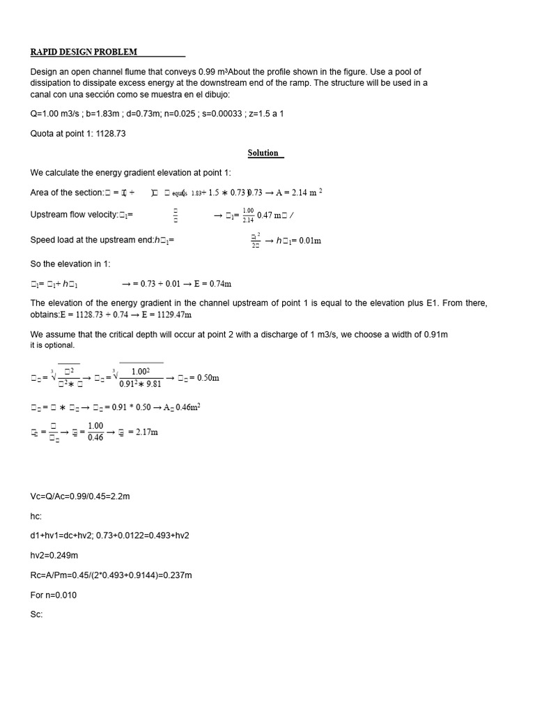 Open Channel Flume Design Analysis | PDF | Physical Phenomena | Motion ...