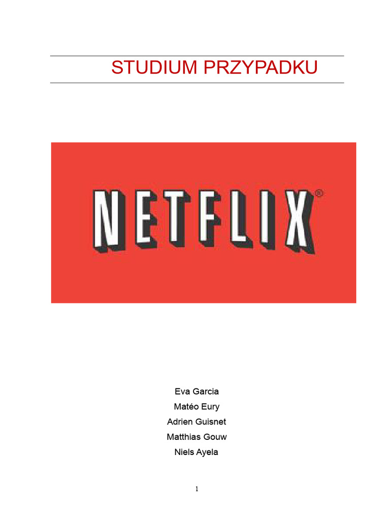 Studium Przypadku Netflix | PDF
