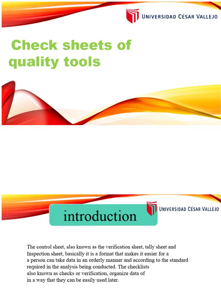 Quality Control Check Sheets Guide | PDF | Data | Scientific Method