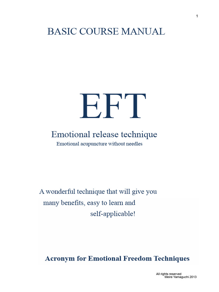 EFT Manual in Portuguese | PDF | Emotional Freedom Techniques | Feeling